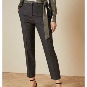 Ted baker BLACK birds eye print trousers